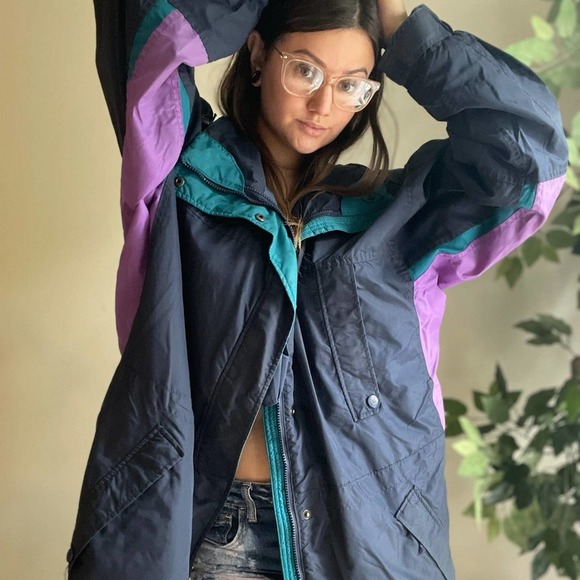 Columbia Jackets \u0026 Coats | Vintage 1990s 90s Columbia Colorblock Winter Ski Jacket Parka Womens Size XL | Color: Blue/Purple | Size: XL | Holyogre's